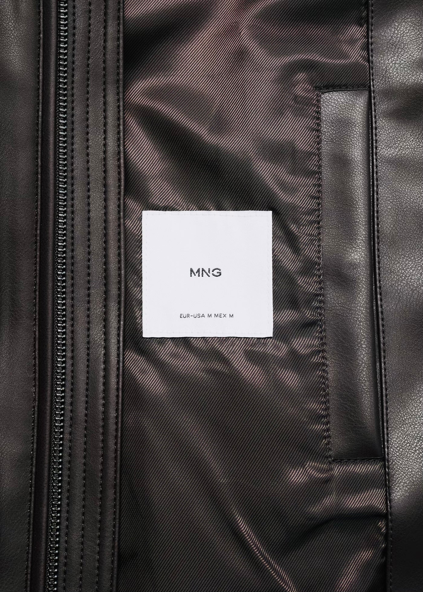 Blouson simili cuir à fermeture éclair