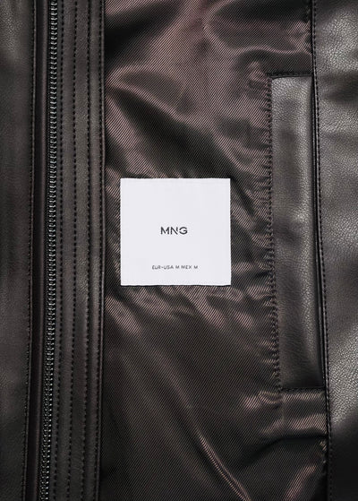 Blouson simili cuir à fermeture éclair