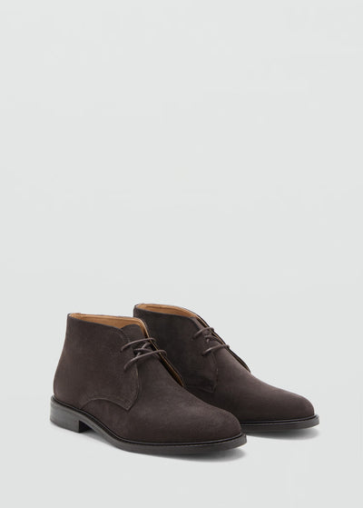 BOTTINES CUIR ET CROÛTE DE CUIR