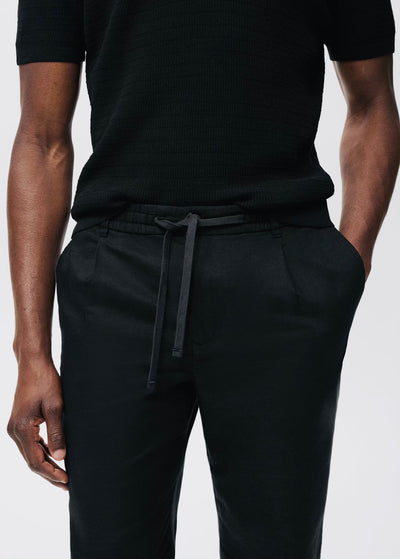 Pantalon Slim Fit Lin avec Cordon