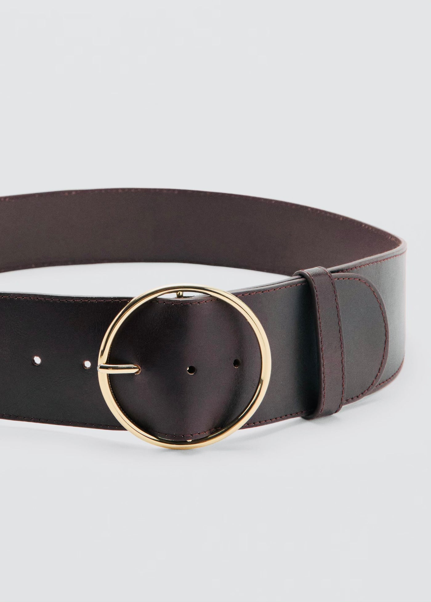 Ceinture cuir boucle ronde