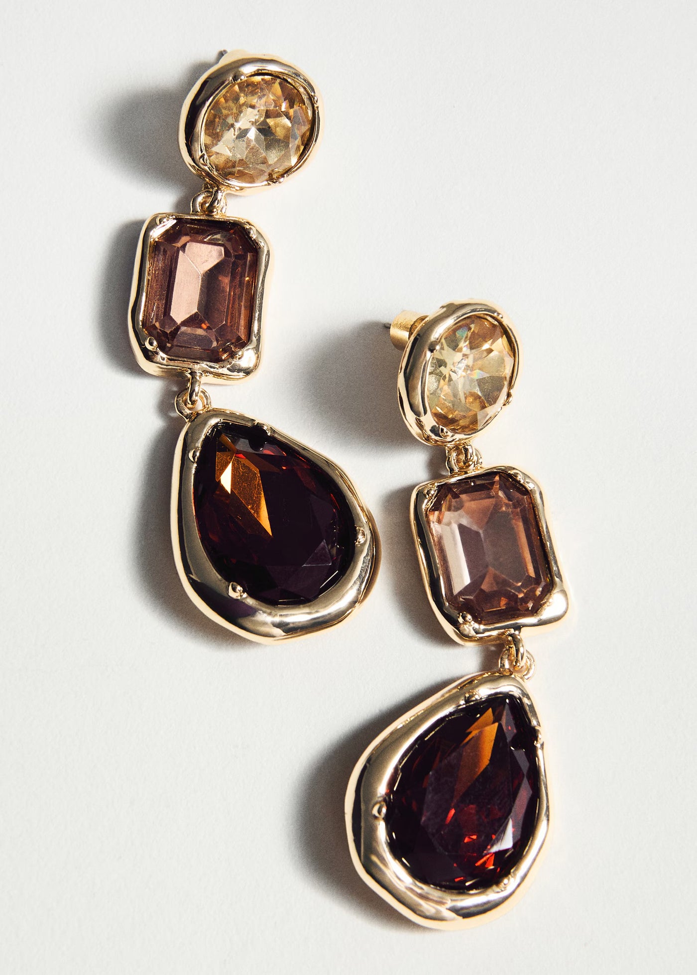 BOUCLES D’OREILLES PENDANTES COMBINÉES