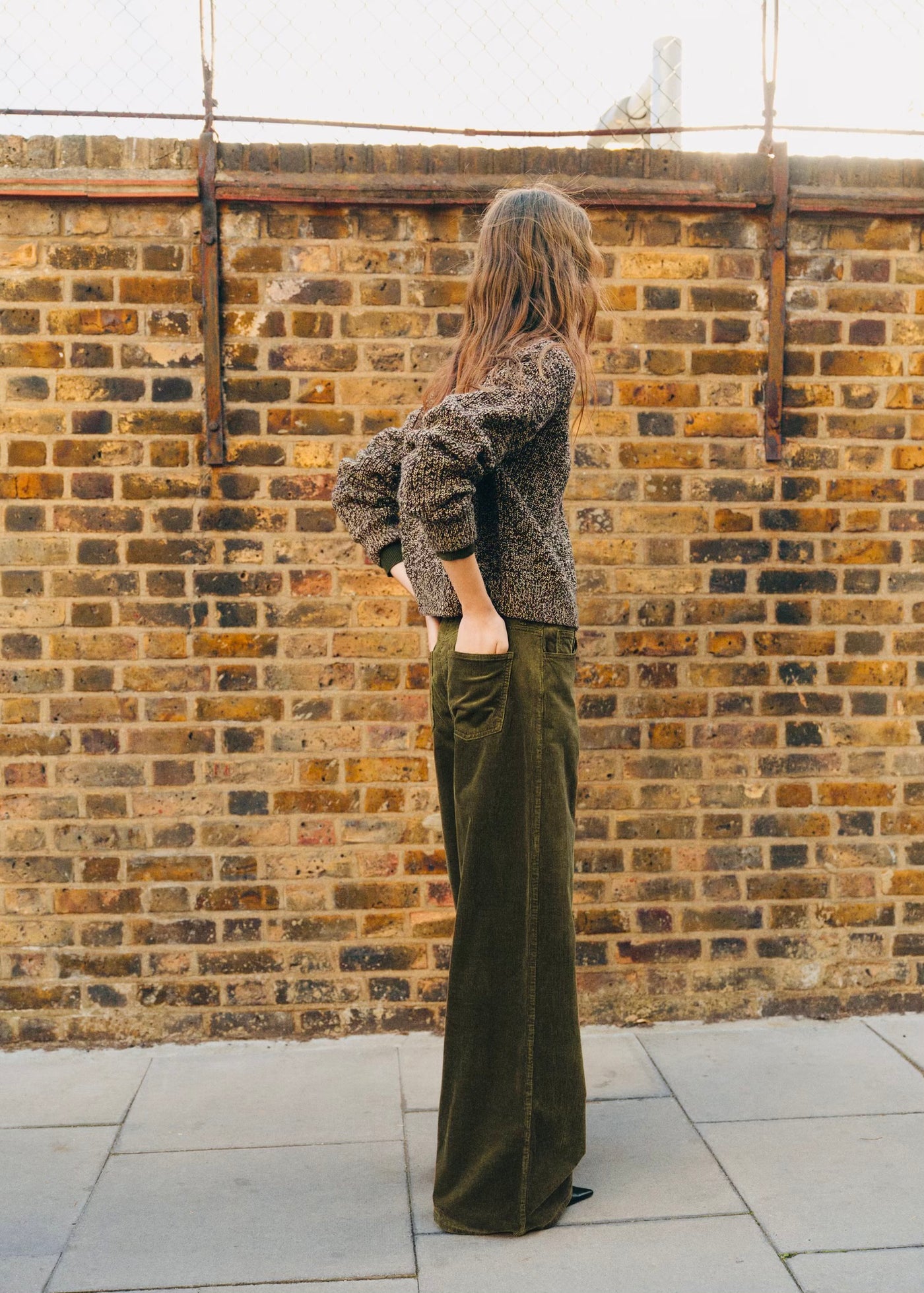 Jean Large en Velours Côtelé