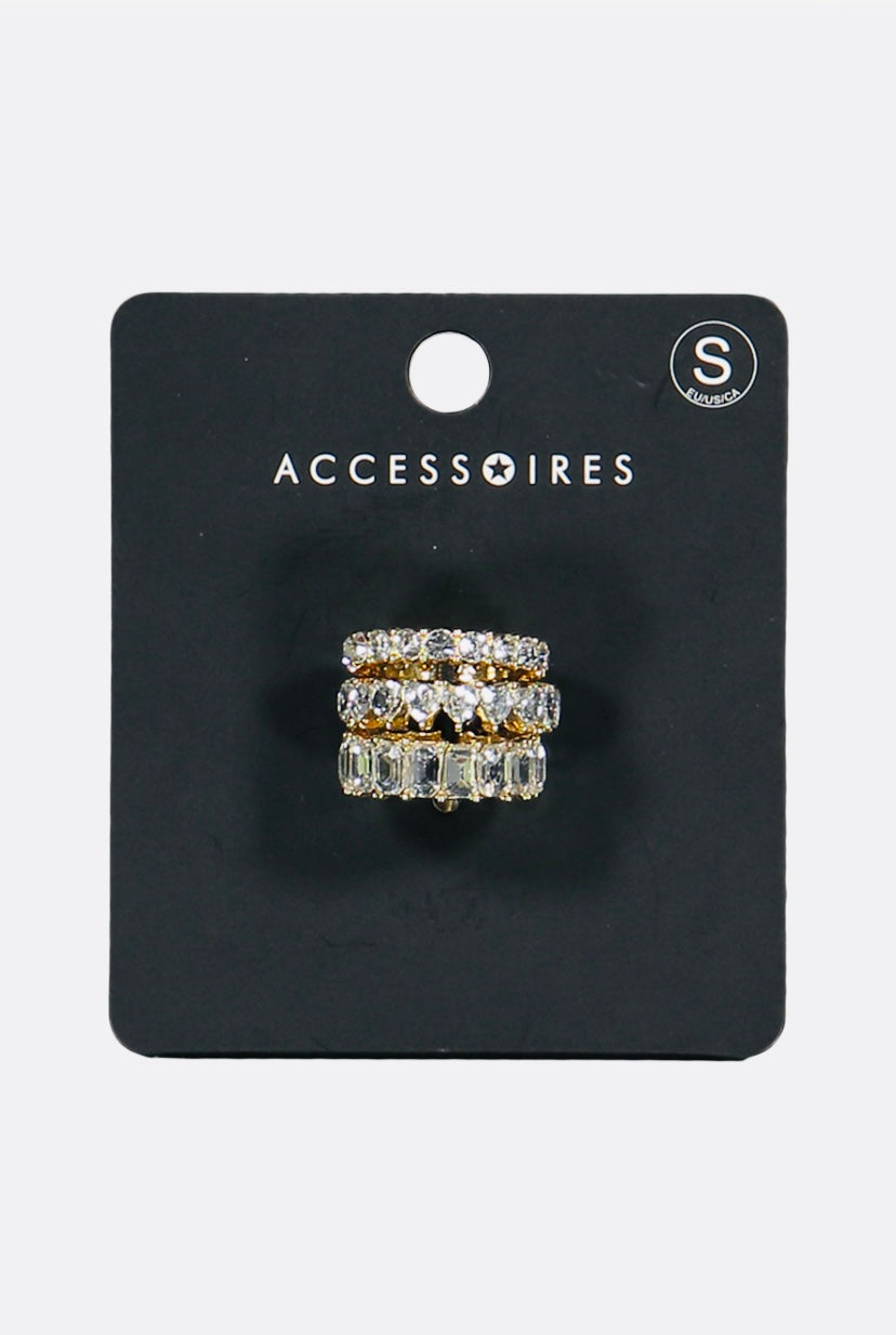 SET DE BAGUES AVEC STRASS