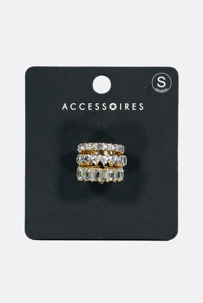 SET DE BAGUES AVEC STRASS