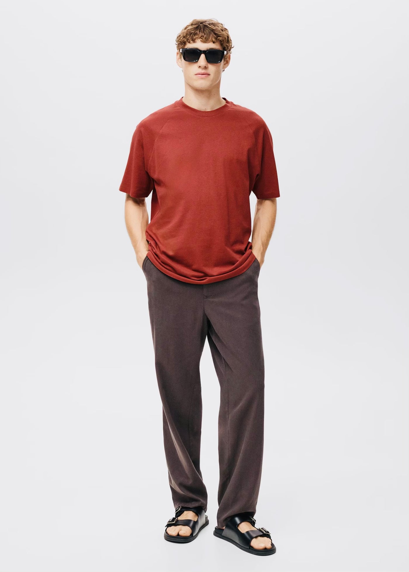 T-Shirt Coton Lin Relaxed-Fit Mango