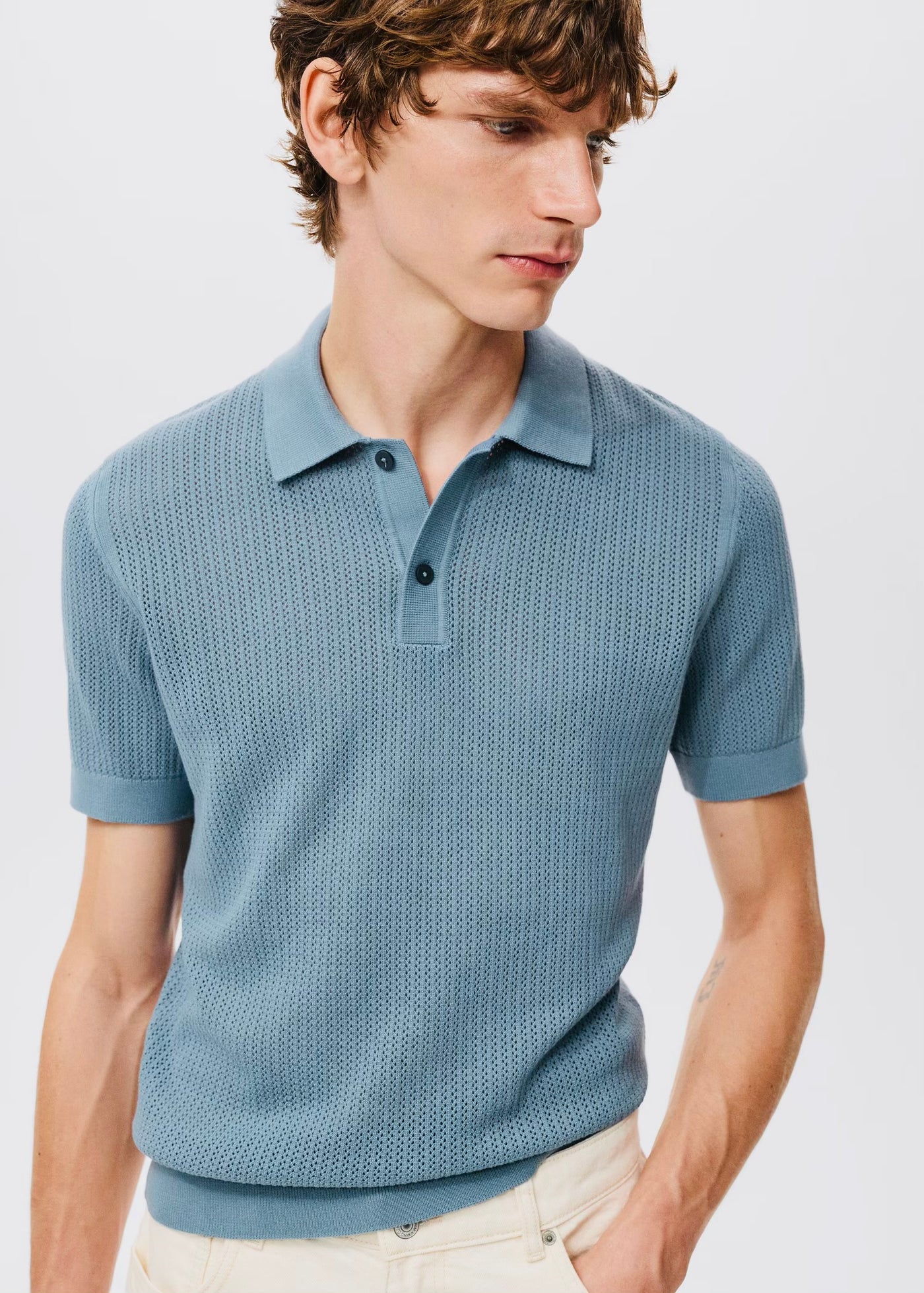 Polo Maille Ajourée Coton