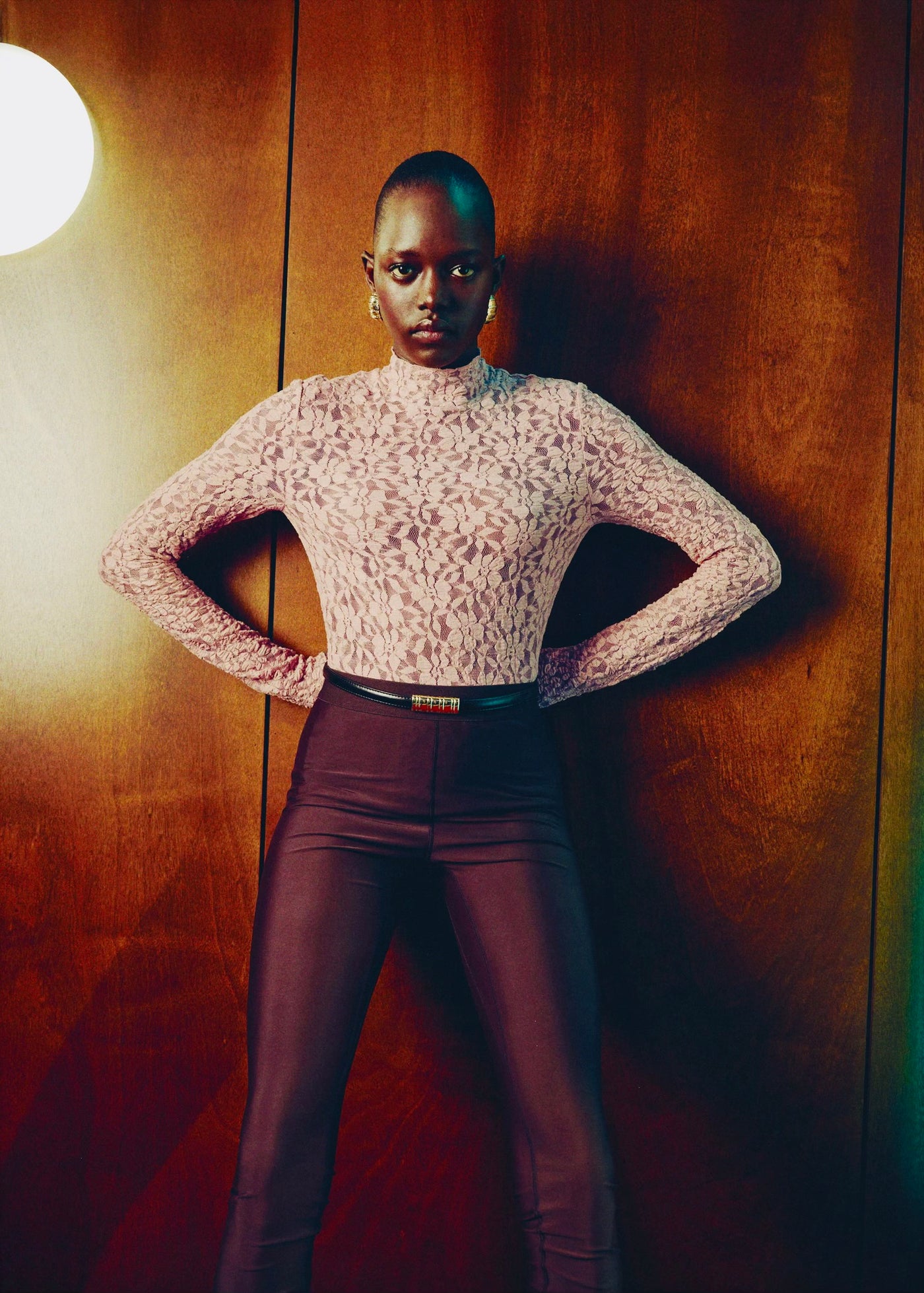 T-shirt Dentelle Col Montant