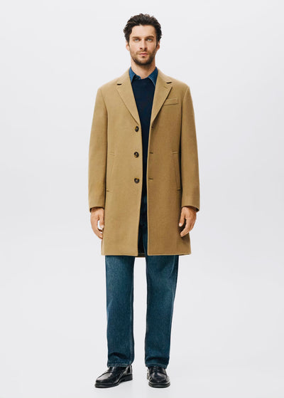 Manteau long en laine