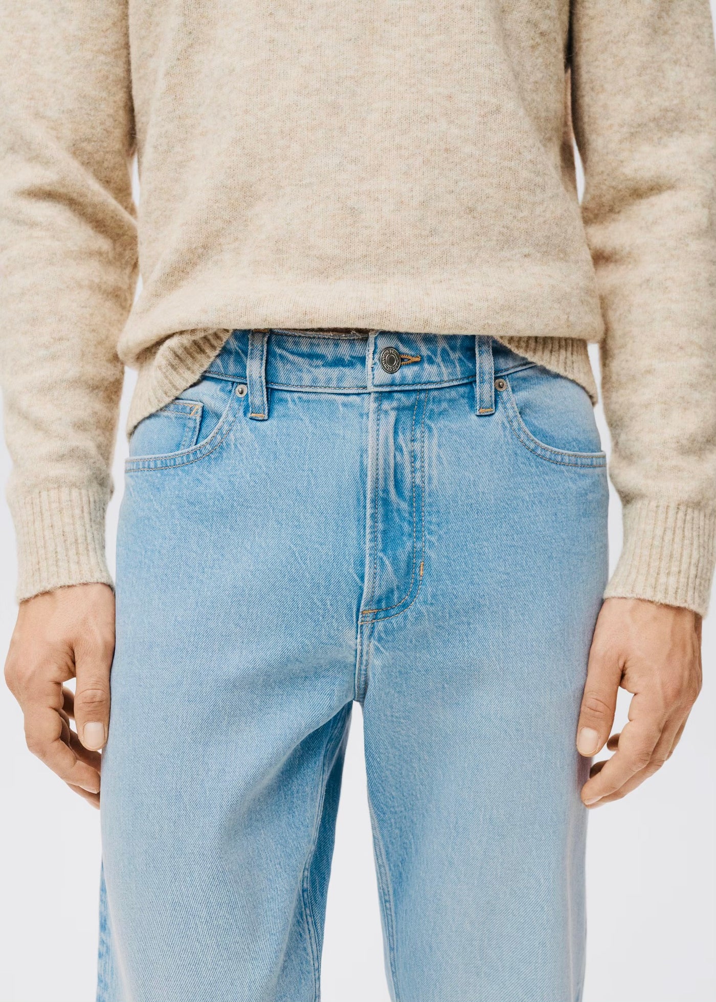 Jean Ben Cropped Tapered-Fit Mango