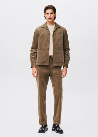 Pantalon Regular Fit Coton Velours Côtelé