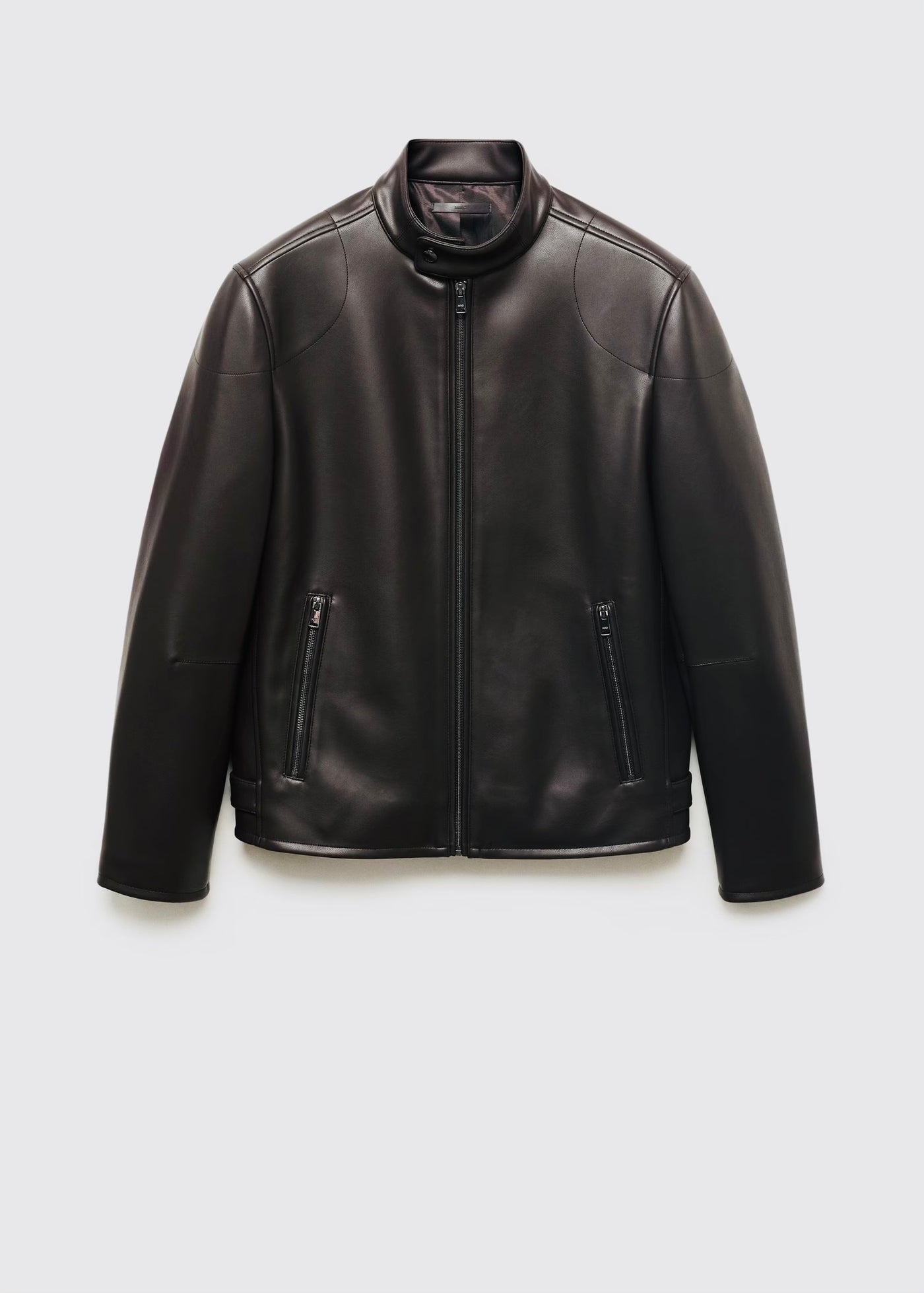 Blouson simili cuir à fermeture éclair