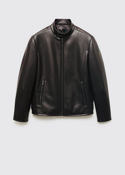 Blouson simili cuir à fermeture éclair