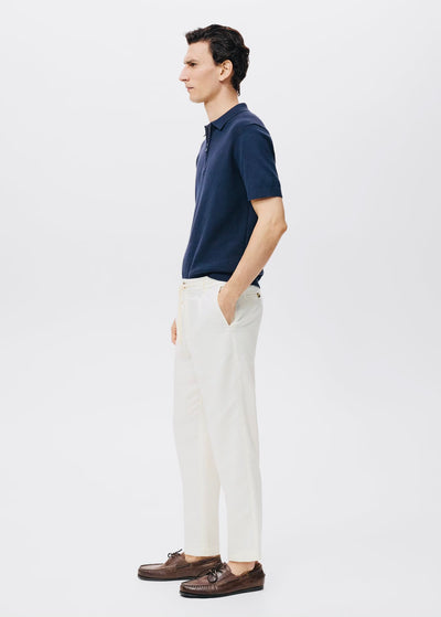 Pantalon Slim Fit Lin avec Cordon