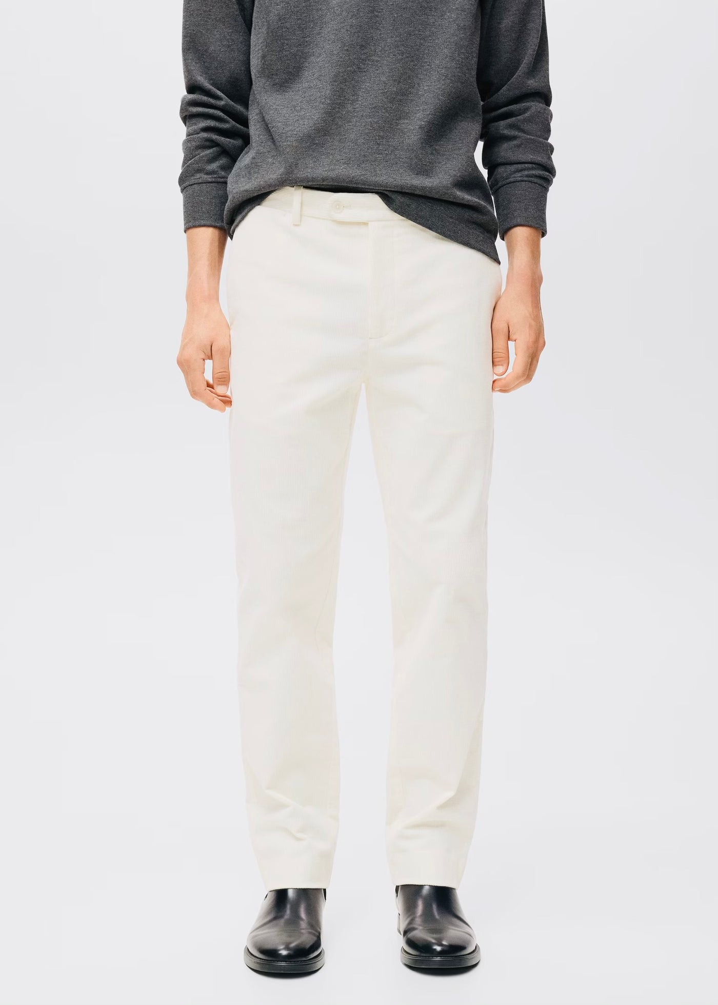 Pantalon Regular Fit Coton Velours Côtelé