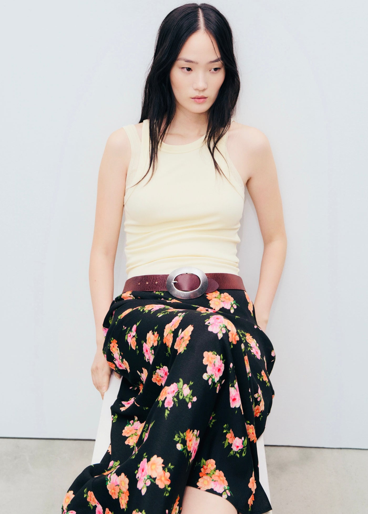 Jupe fleur fini dentelle