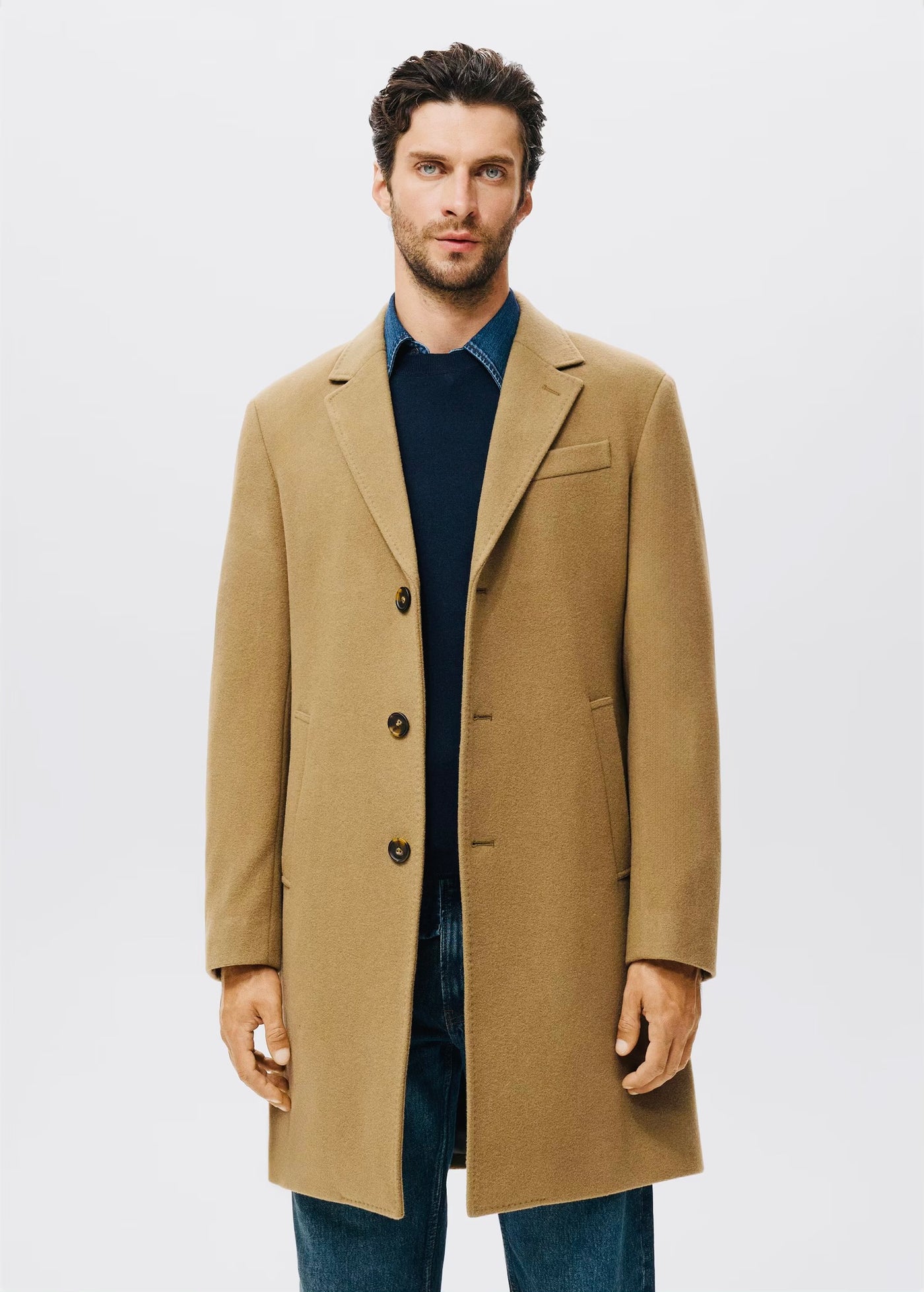 Manteau long en laine