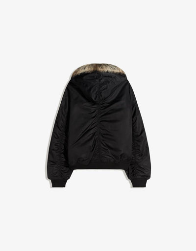 BLOUSON TECHNIQUE COL FAUSSE FOURRURE