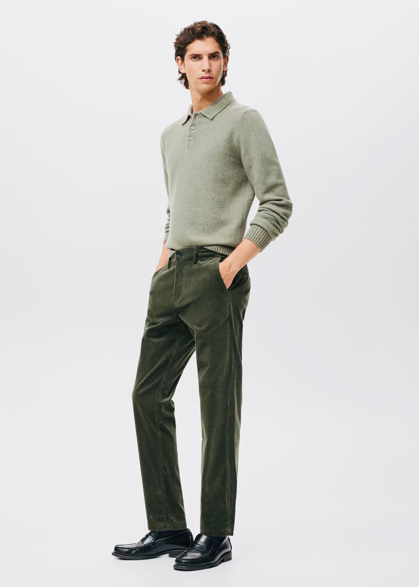 Pantalon Velours Côtelé Slim-Fit