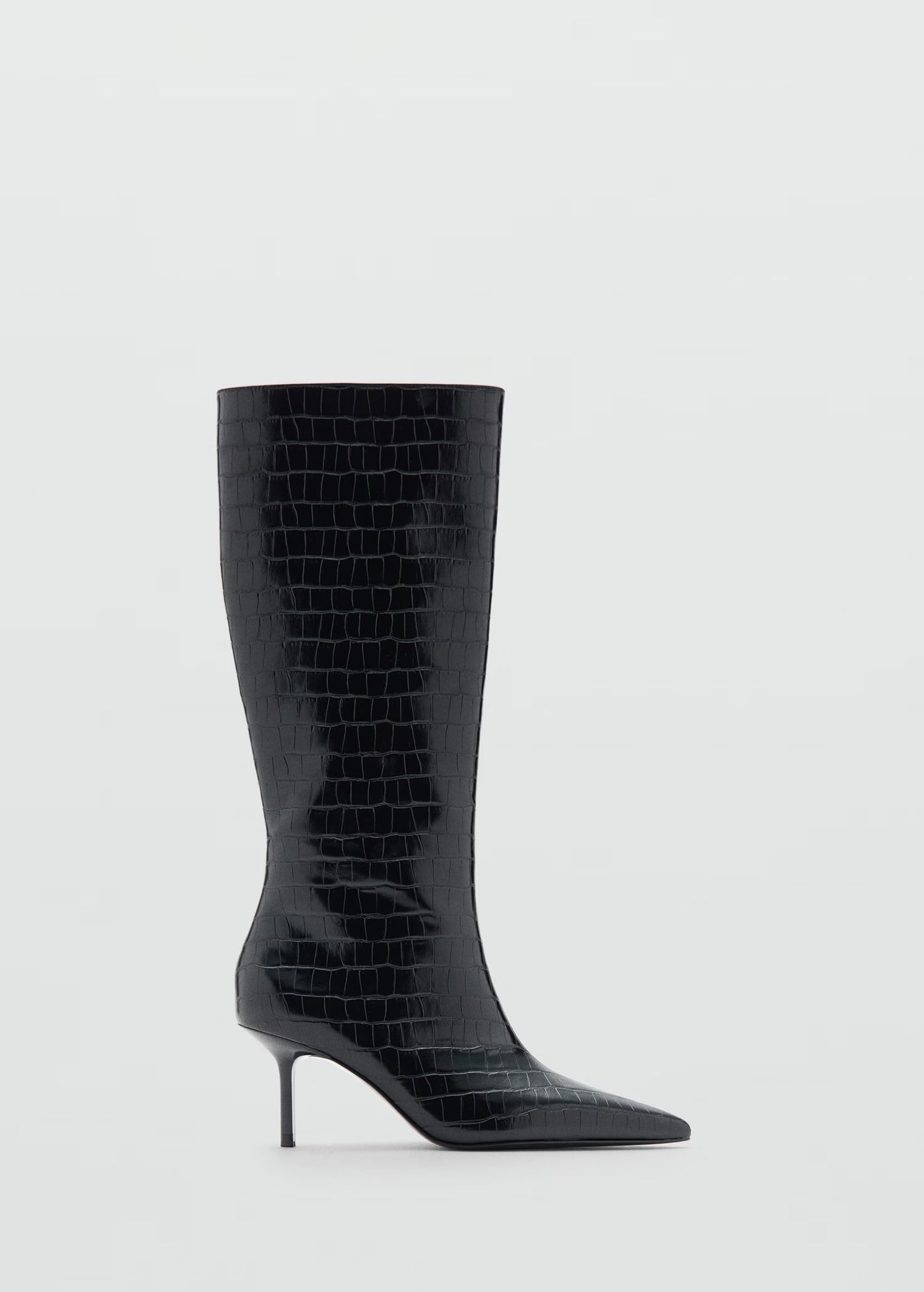 Botte Haute Effet Cuir Croco