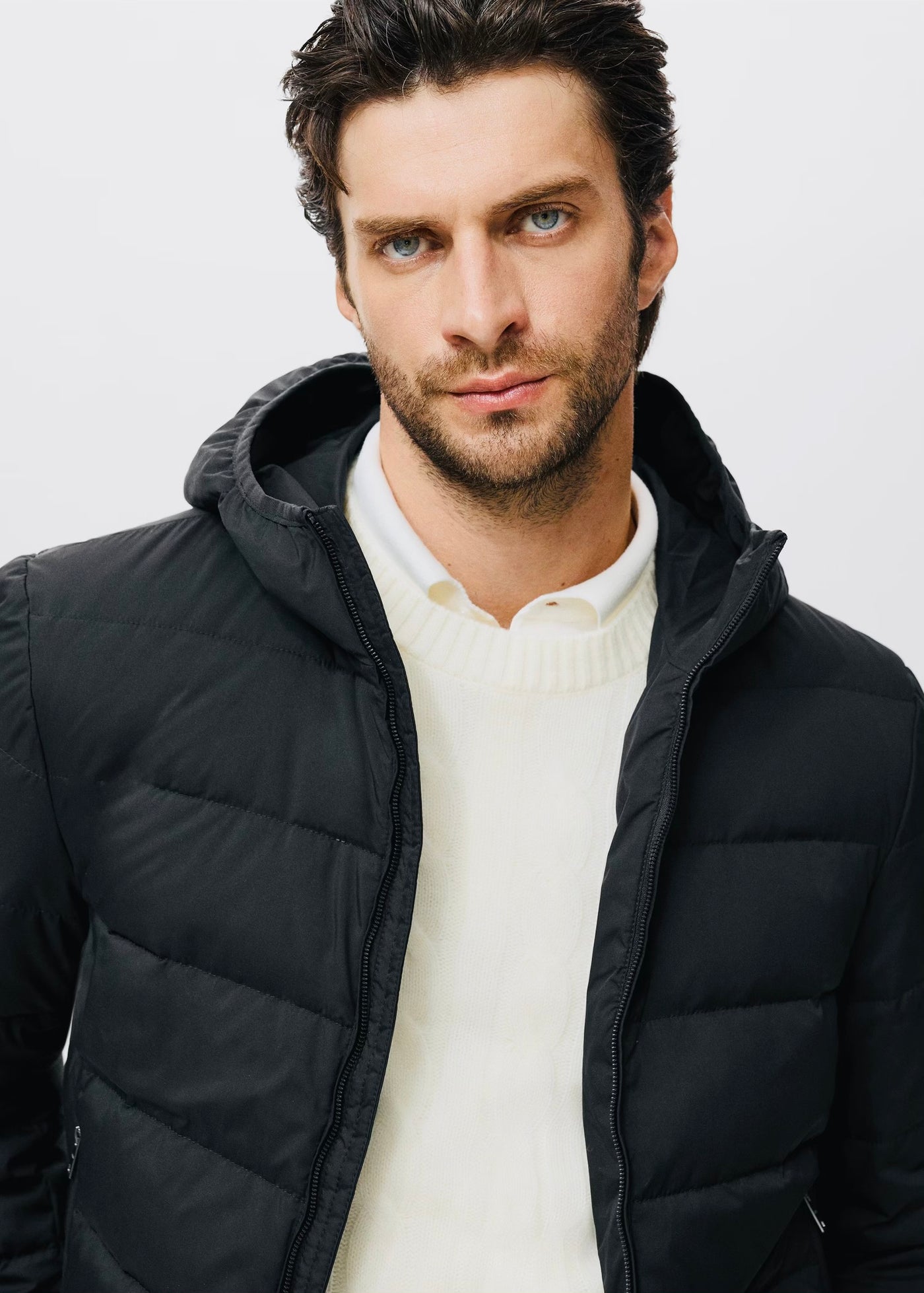 Doudoune compacte en duvet et plumes