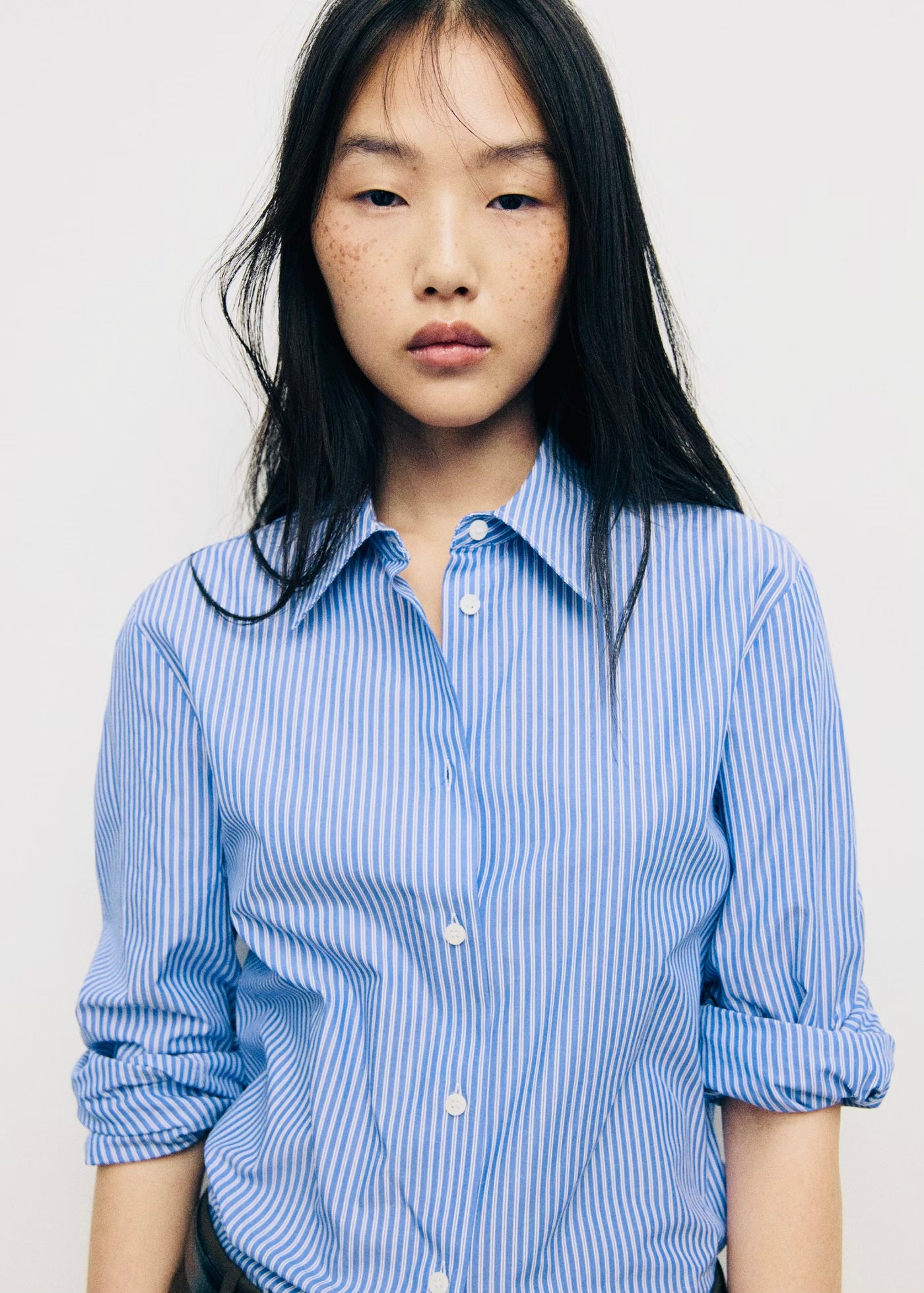 Chemise Droite Mélange Coton et Lyocell