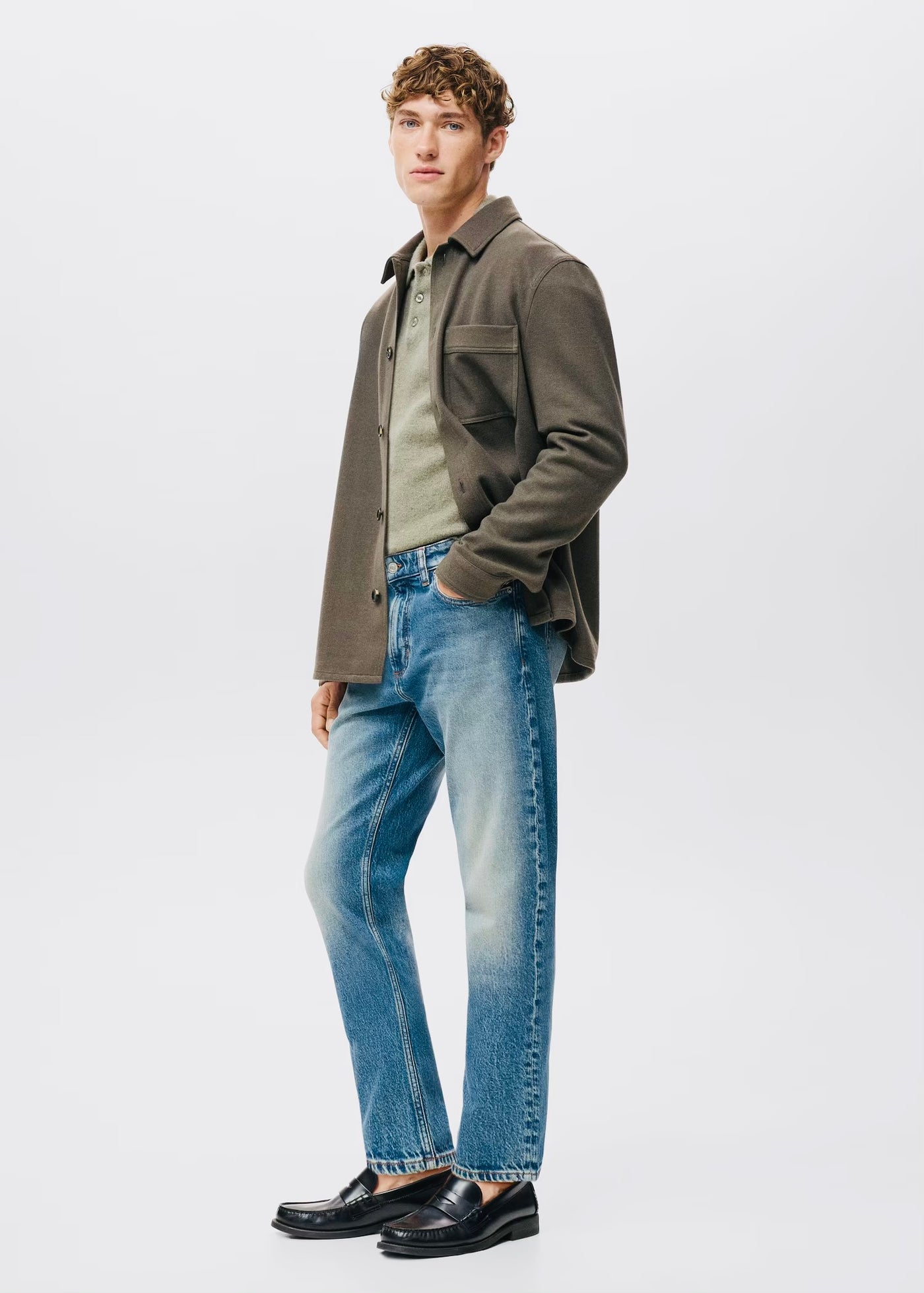 Jean Ben Cropped Tapered-Fit Mango