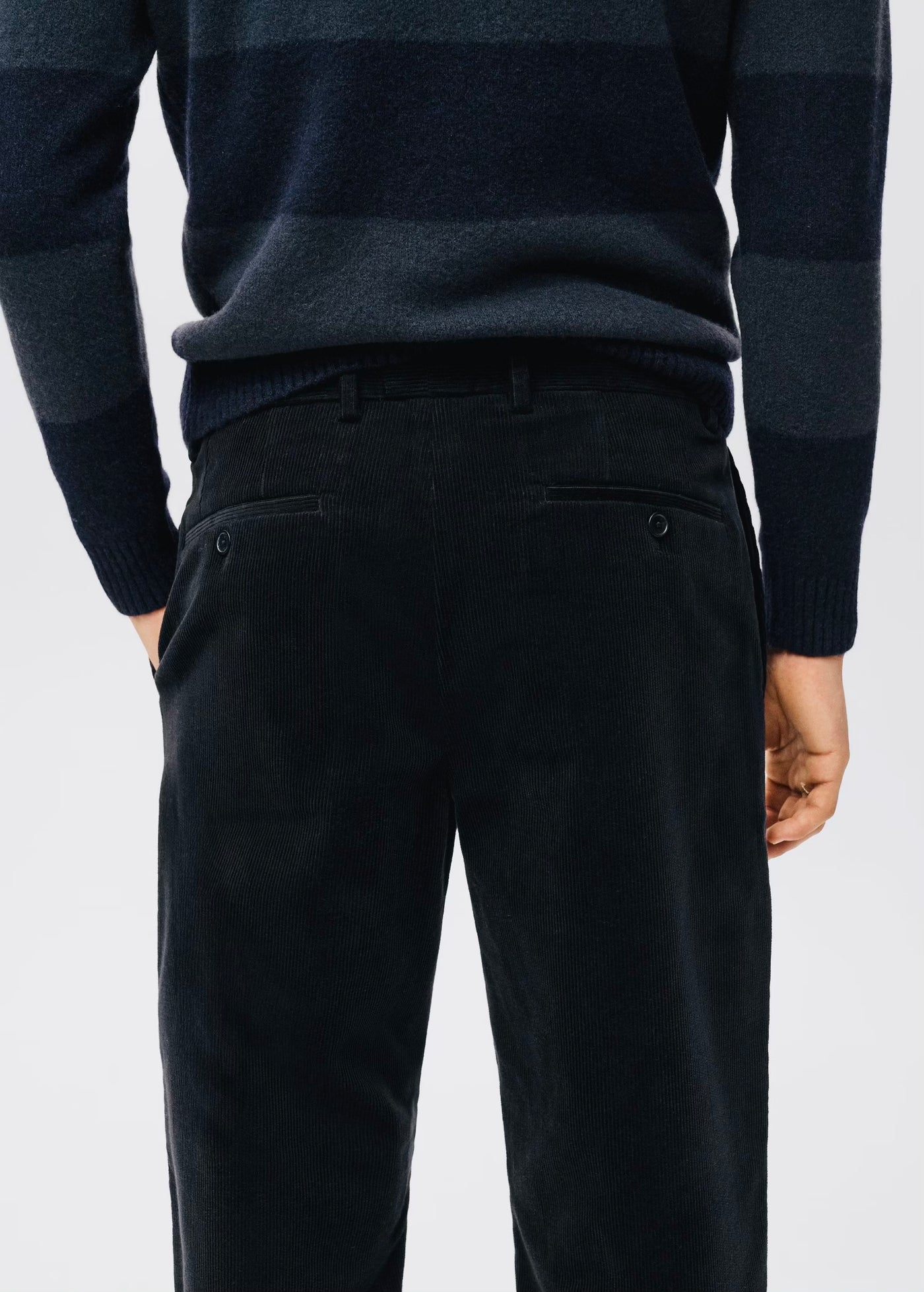 Pantalon Regular Fit Coton Velours Côtelé