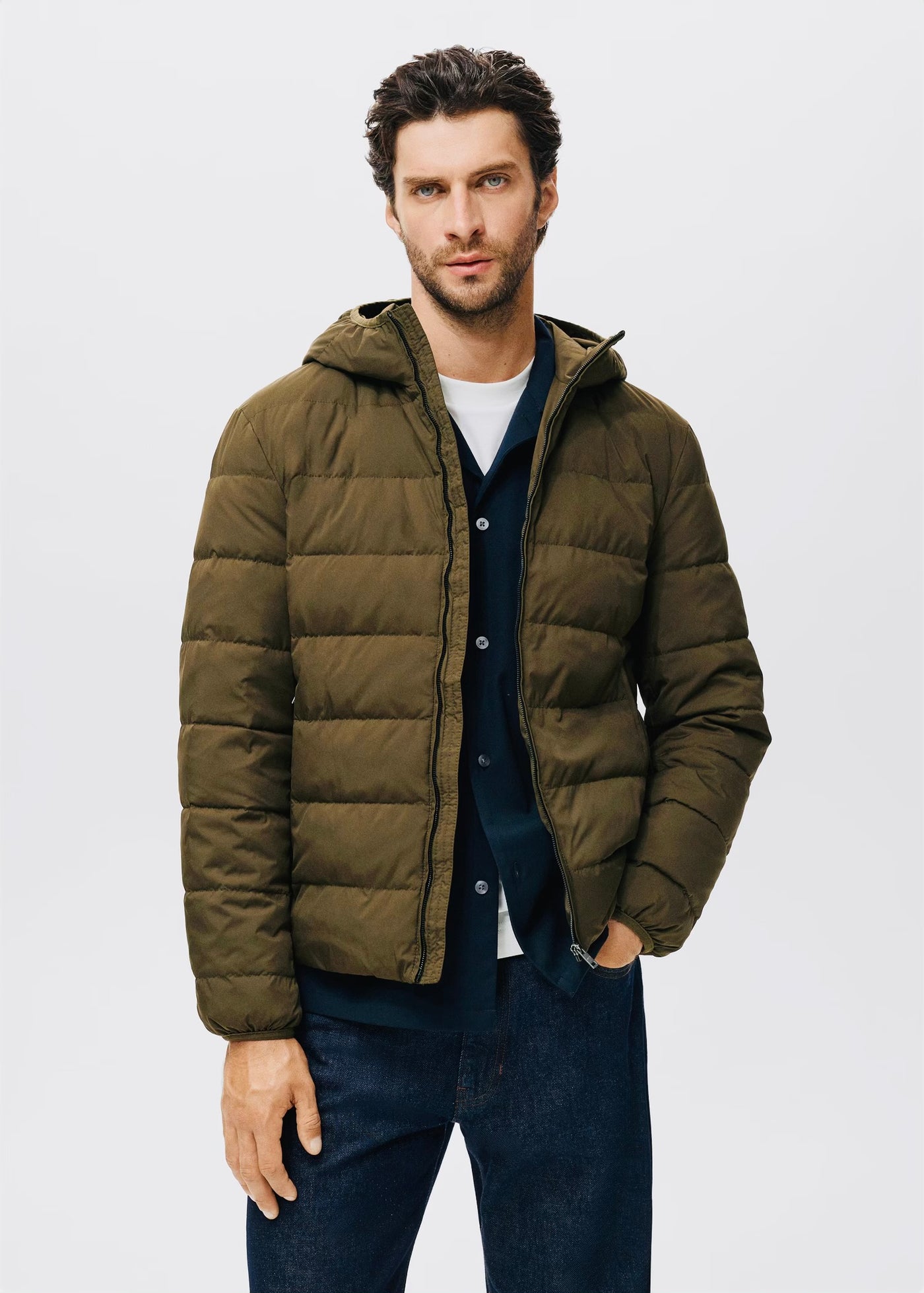 Doudoune compacte en duvet et plumes