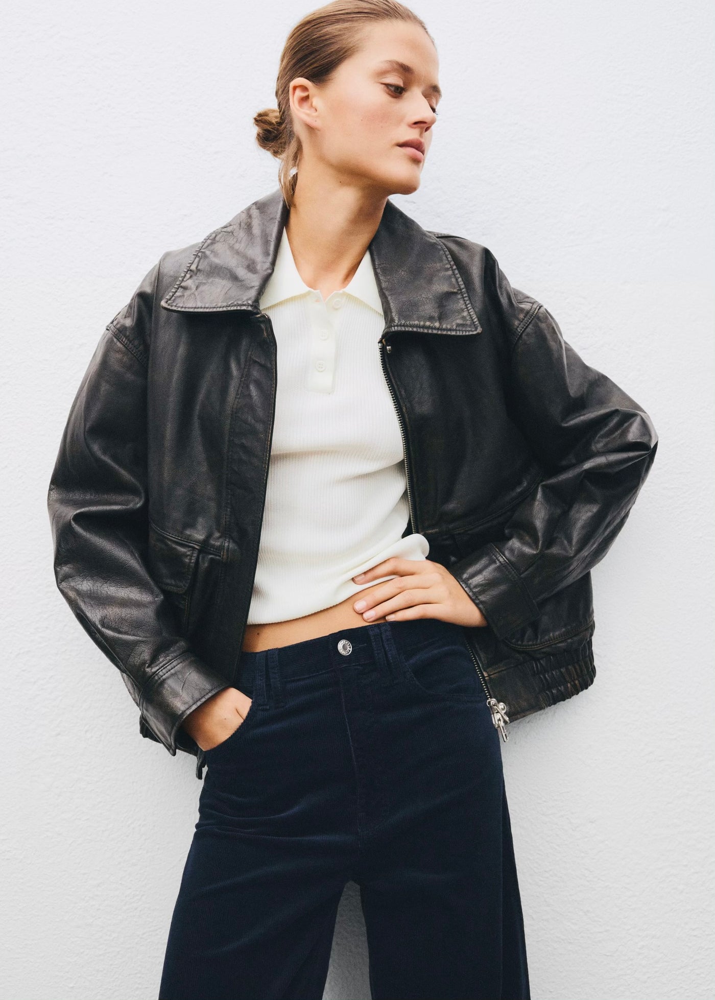 Jean Large en Velours Côtelé