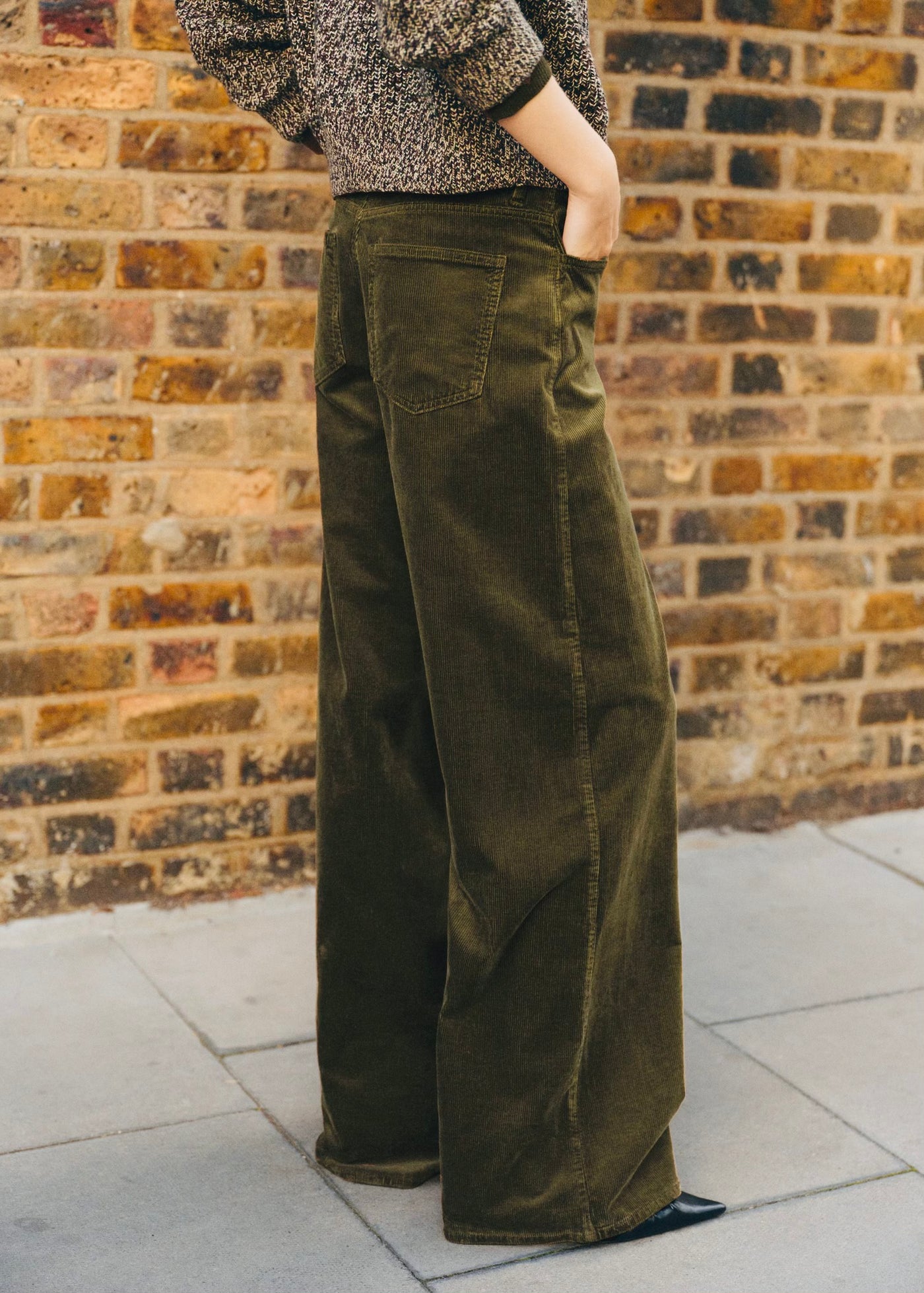 Jean Large en Velours Côtelé