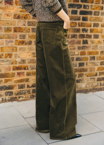 Jean Large en Velours Côtelé