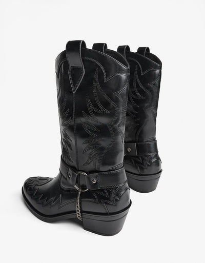 Bottes Cowboy à Détail Chaîne