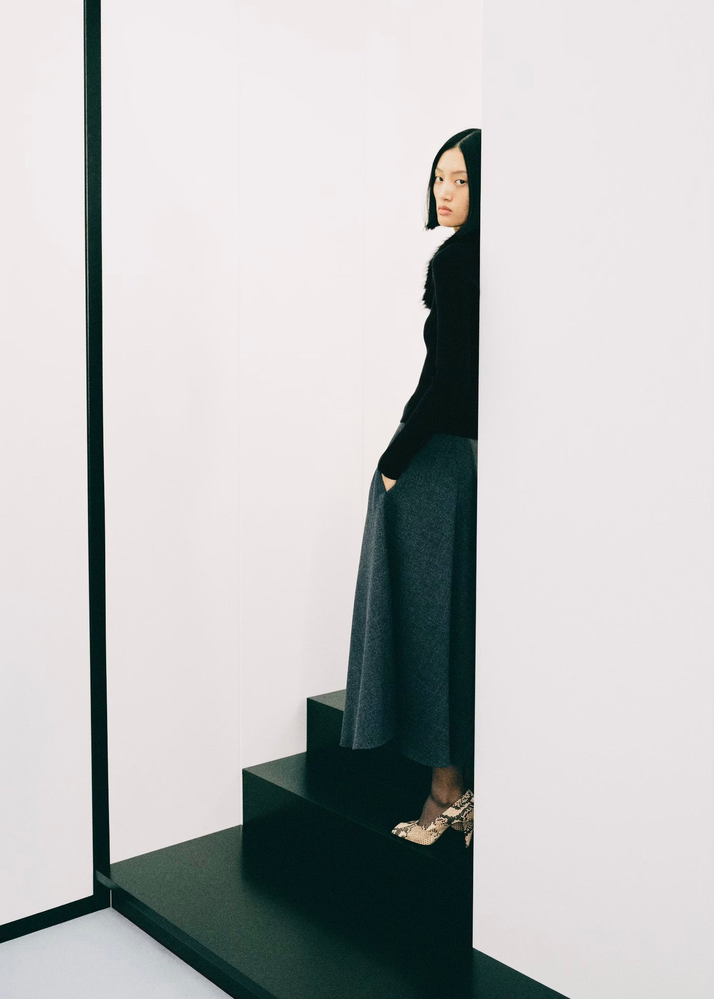 Cardigan à col en imitation fourrure