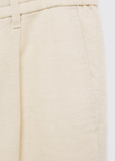 Pantalon Slim Fit Lin avec Cordon