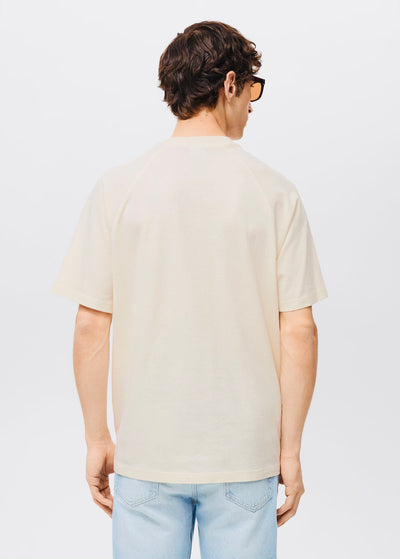 T-Shirt Coton Lin Relaxed-Fit Mango