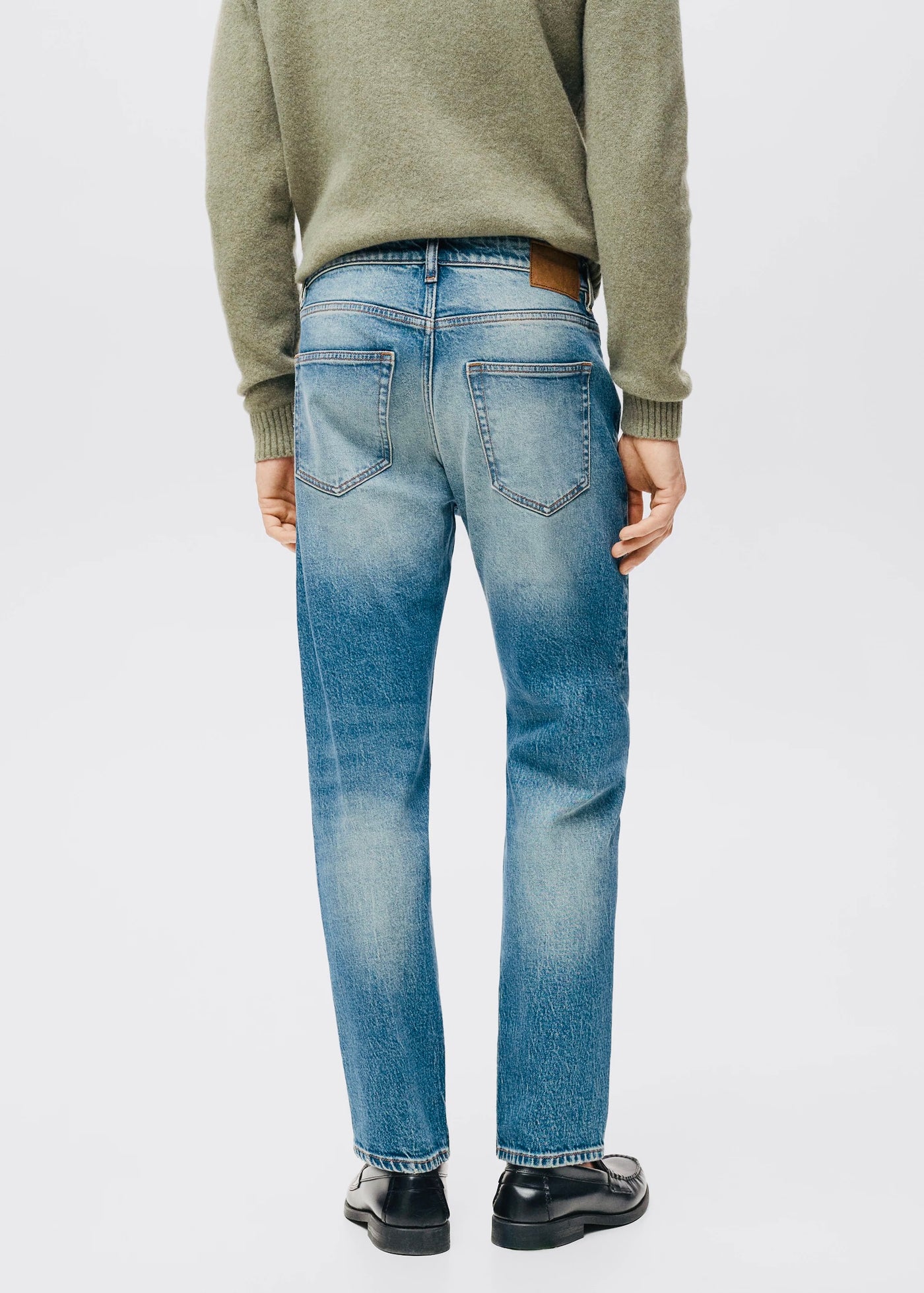 Jean Ben Cropped Tapered-Fit Mango