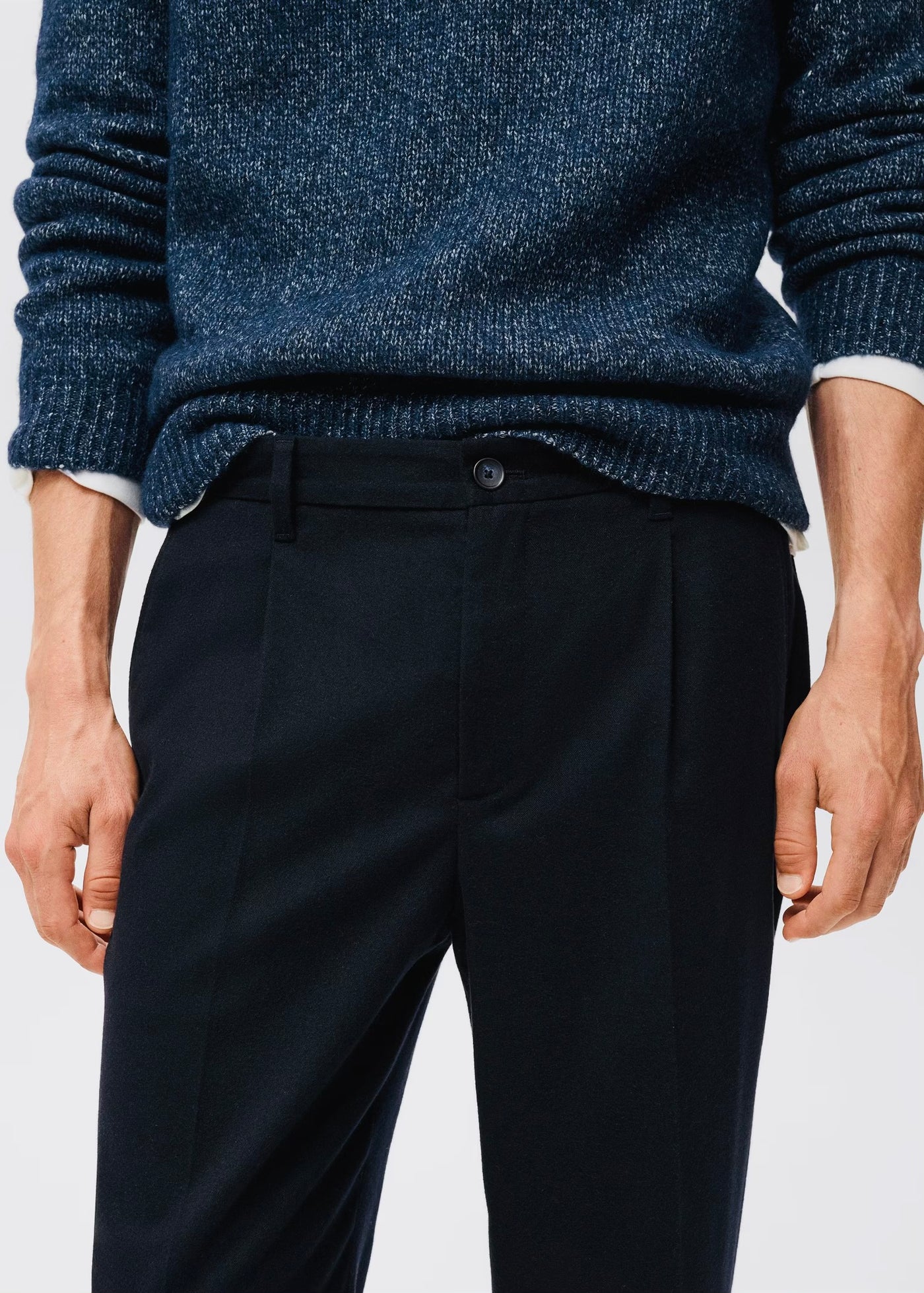 Pantalon Flanelle Regular-Fit à Pinces