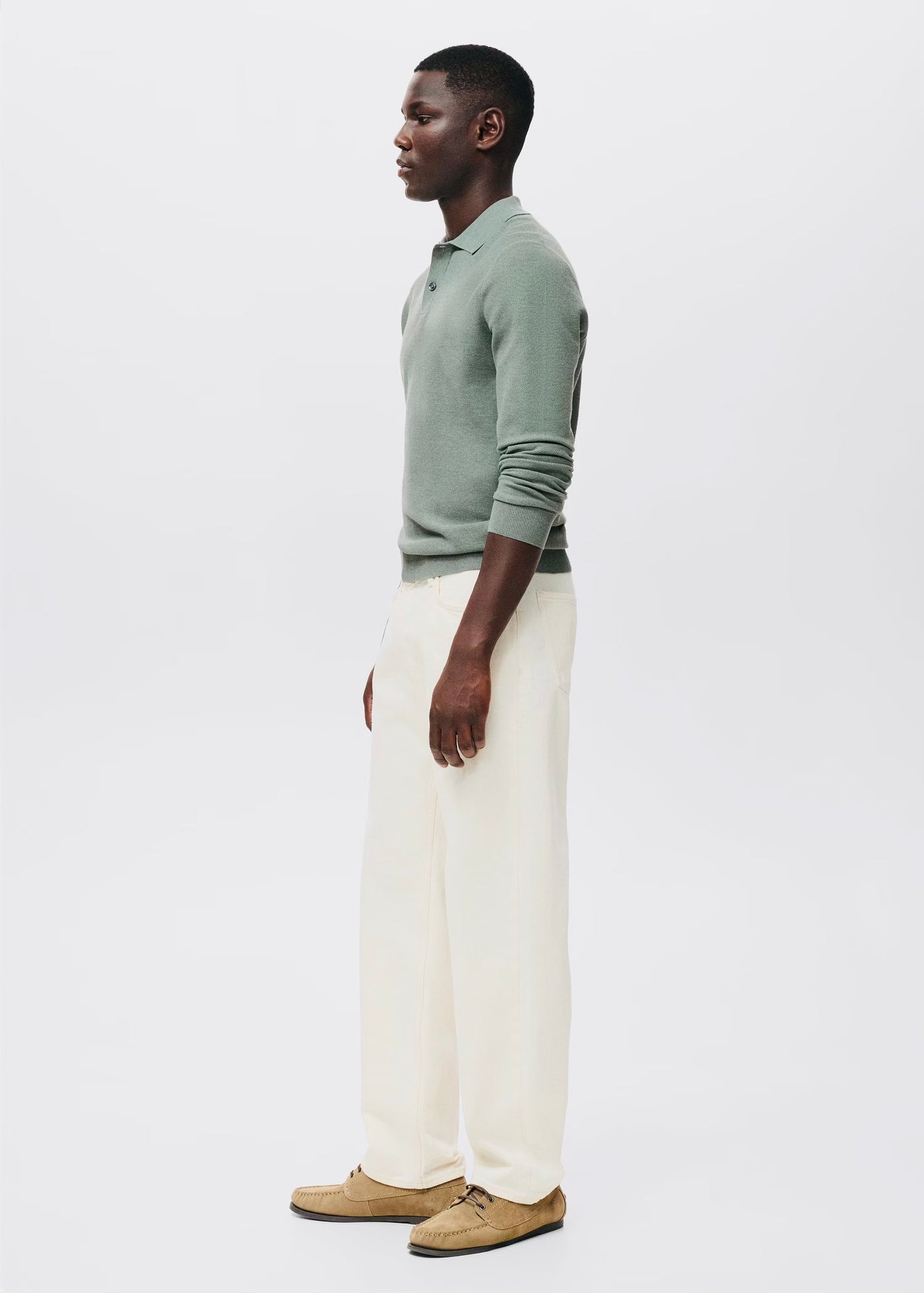 Pull over polo coton microstructure