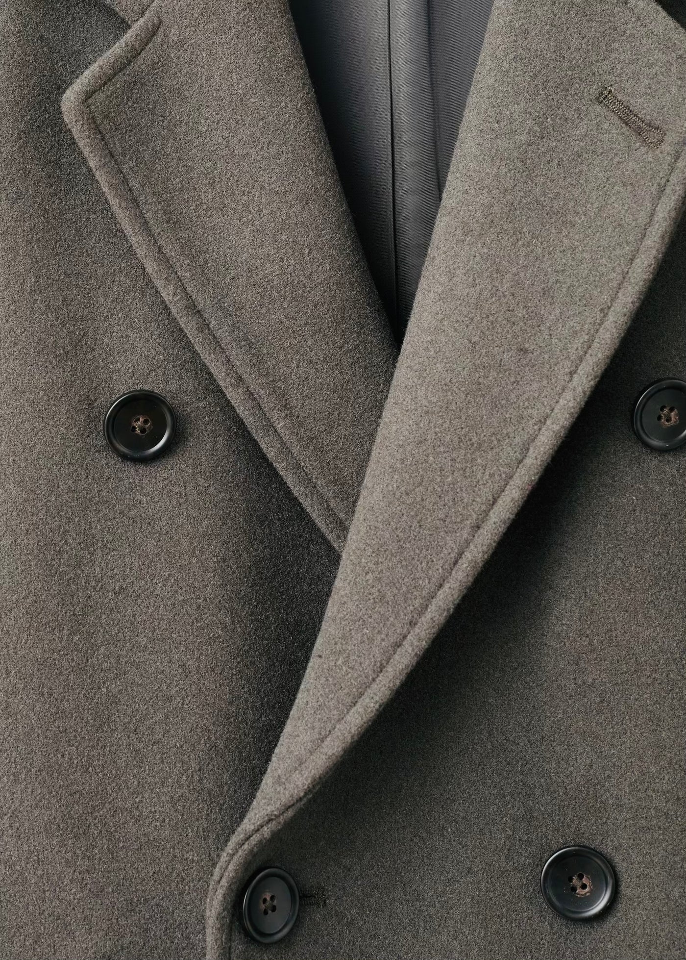 Manteau croisé en laine mélangée