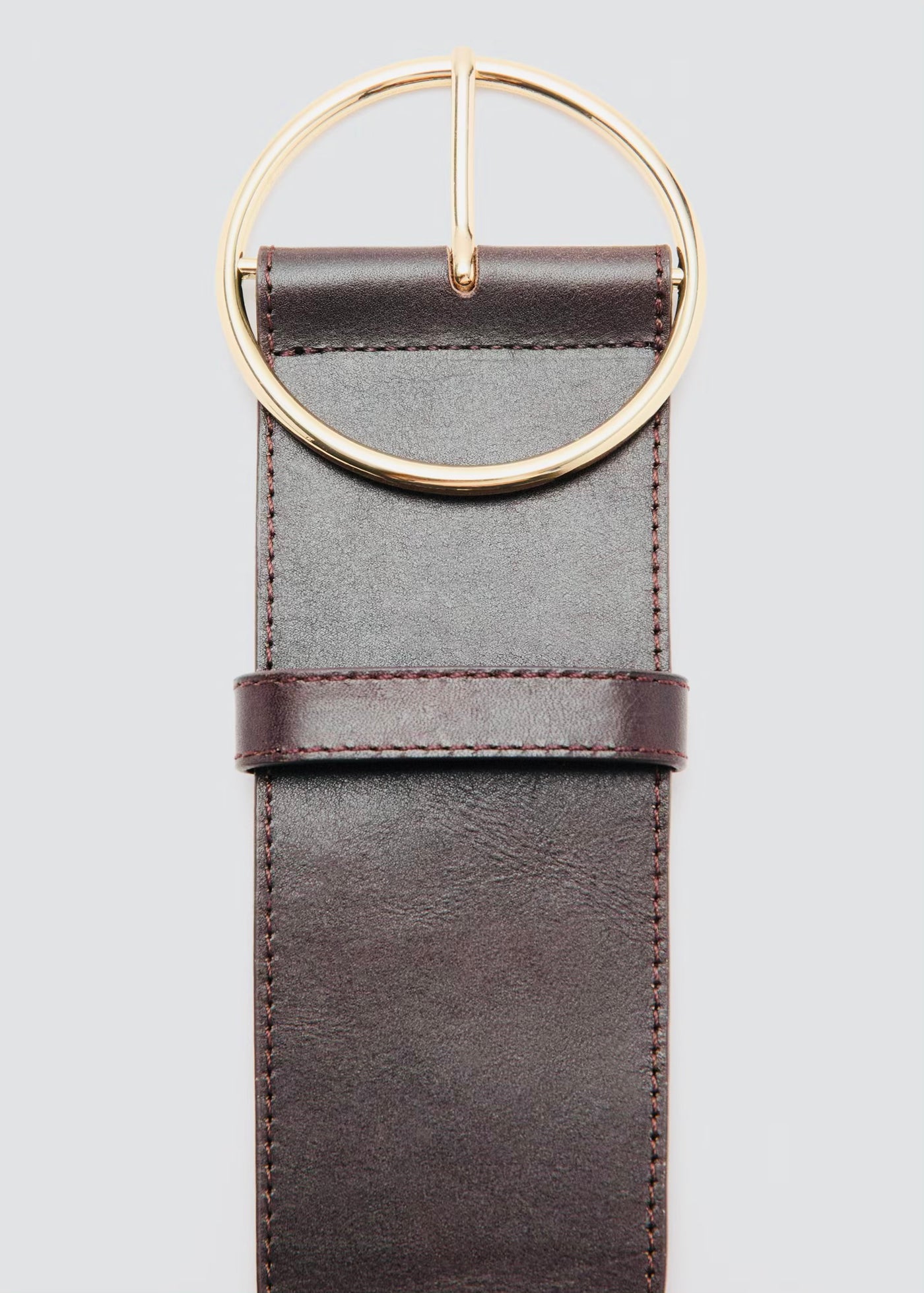 Ceinture cuir boucle ronde