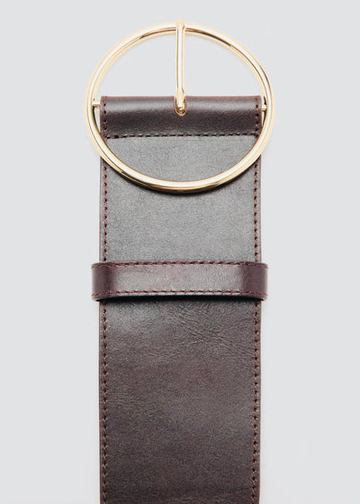 Ceinture cuir boucle ronde