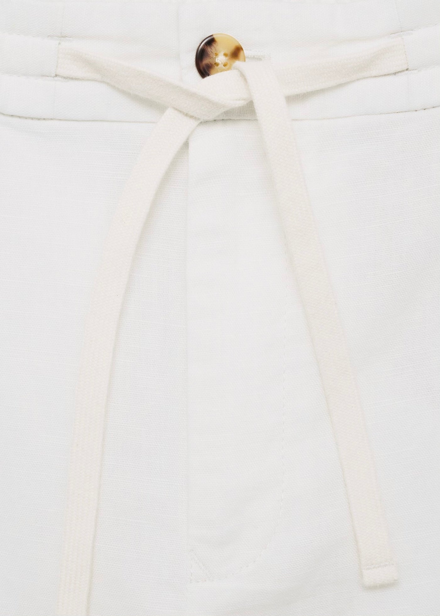 Pantalon Slim Fit Lin avec Cordon