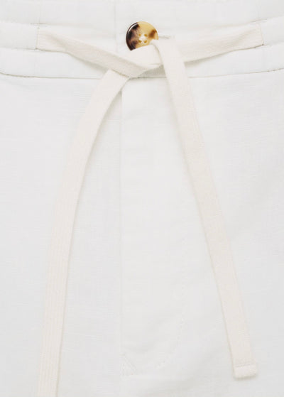 Pantalon Slim Fit Lin avec Cordon