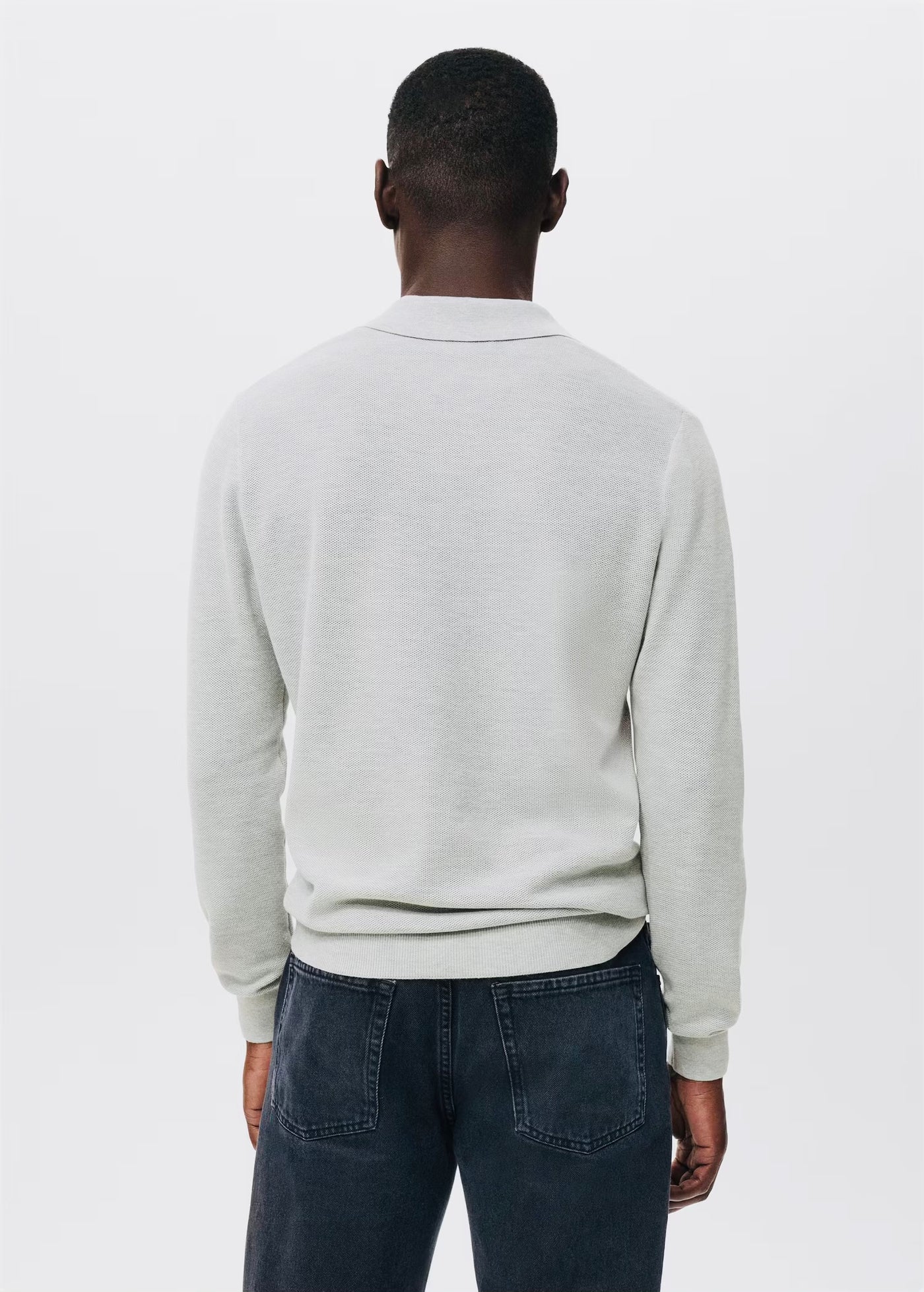 Pull over polo coton microstructure