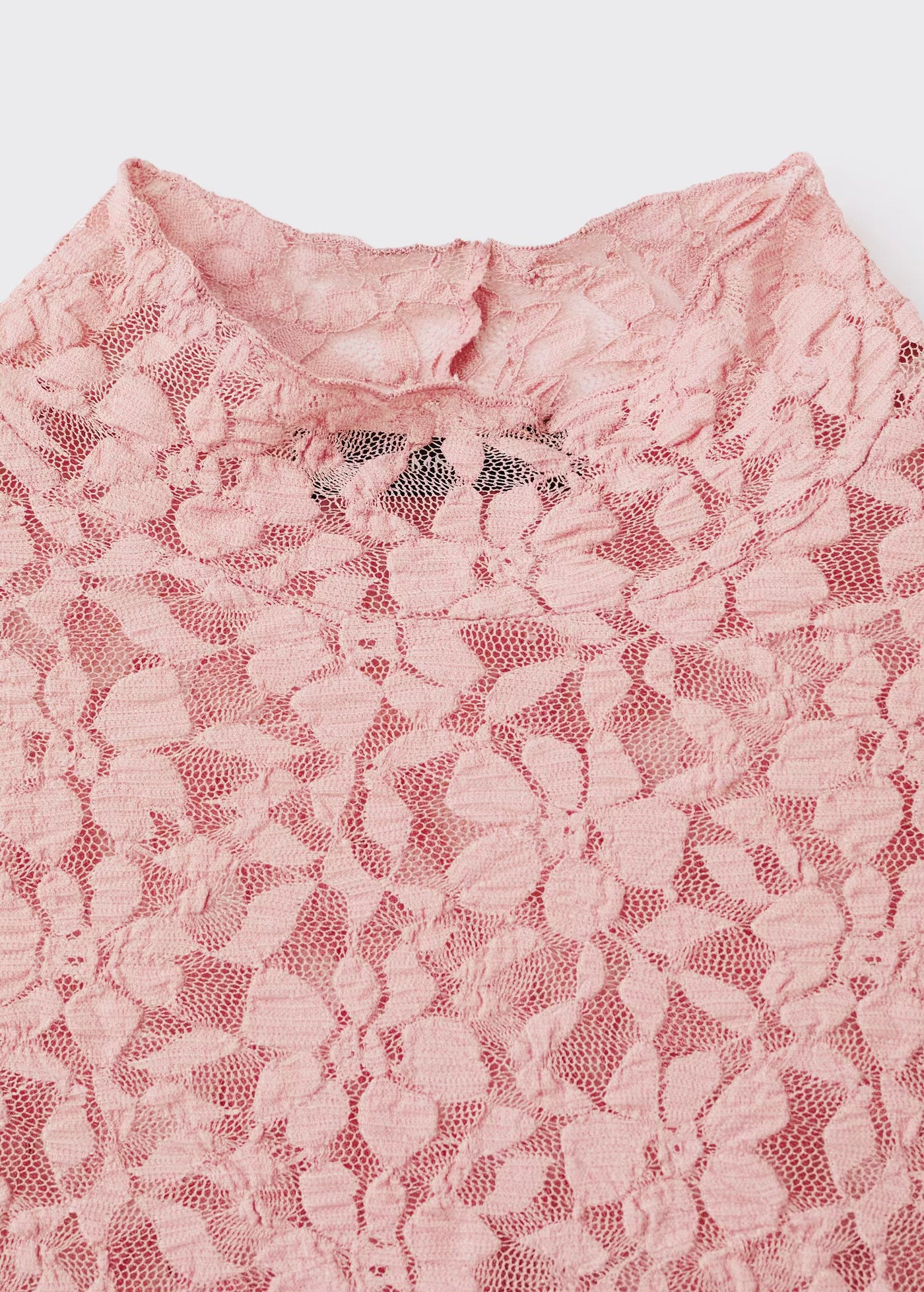 T-shirt Dentelle Col Montant