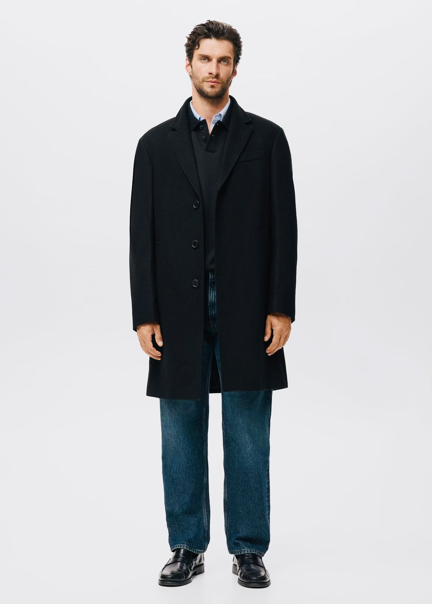 Manteau long en laine