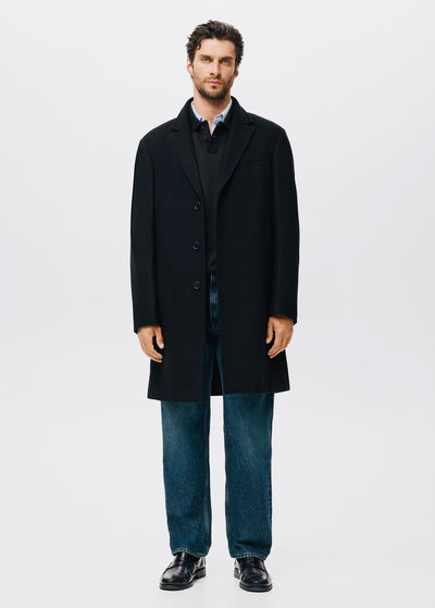 Manteau long en laine