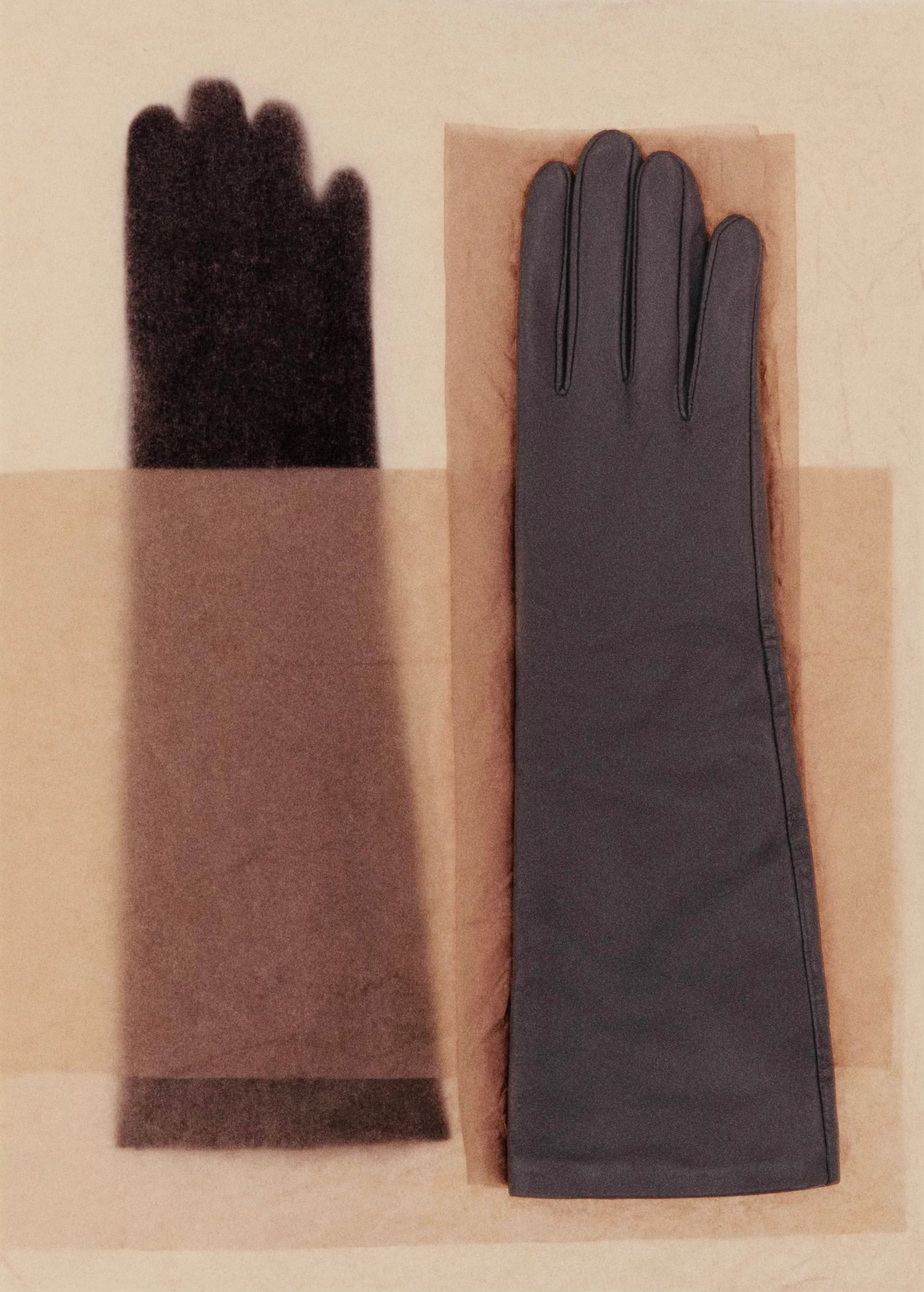 gants longs en cuir