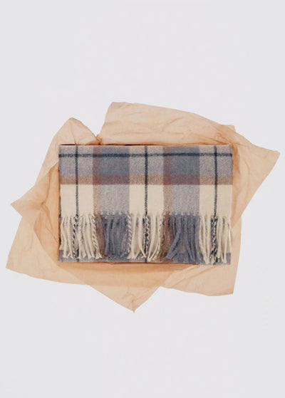 ÉCHARPE CARREAUX ÉCOSSAIS FRANGES